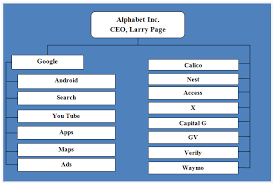 alphabet inc organizational structure divisional and flat