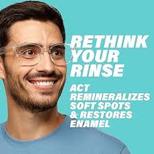Amazon.com: ACT Enjuague bucal restaurador con flúor sin alcohol, 33.8  onzas líquidas. Fortalece el esmalte dental, explosión de menta : Salud y  Hogar