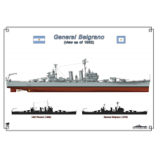 In 1956, the ship was renamed ara general belgrano after a hero of the argentine war of on april 26th, 1982, the general belgrano, accompanied by two destroyers, left the port of ushuaia in. Ship S Profile Series Ara General Belgrano Downloadable Poster White Background Pdf