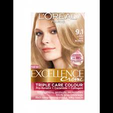 Loreal Excellence Creme 9 1 Light Ash Blonde Hair Color