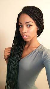 Long Box Braid Style Green Ombre Braids Teal Protective Style Inspiration Melanin Glow Hair Styles Natural Hair Box Braids Ombre Hair Color