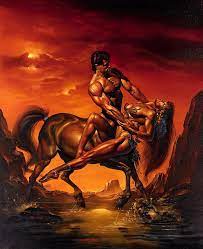 varvar.ru: Boris Vallejo (Борис Вальехо, Борис Валеджо, Борис Валеджио).  Битва кентавров с лапифами. 1988