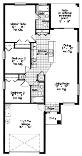 The other two bedrooms in this small house plan come with the sizes 3.8m by 4m and 4m by 4m respectively. Mediterranean Style House Plan 63167 With 3 Bed 2 Bath 2 Car Garage Mediterranean Style House Plans Narrow Lot House Plans Modern Style House Plans