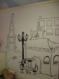 Hand Drawn Wall Art Paris Themed Room Paris Themed Room Kids Room Murals Paris Theme
