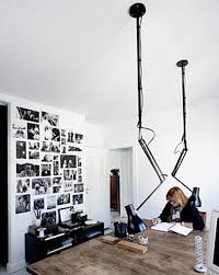 Task Lights Suspended From The Ceiling Improvised Life Design Home Work Space