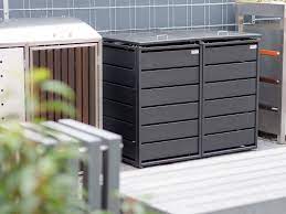 mulltonnenbox aluminium style 2er mulltonnen verstecken mulltonnenbox mulltonne