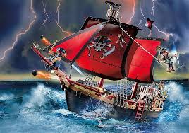 Ecco un forziere per giocare ad una perfetta caccia al tesoro! Galeone Dei Pirati 70411