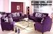 Purple Sofa Grey Walls