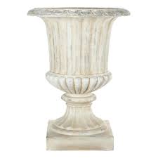Magnesia Garden Urn In White H 71cm Eyguieres Maisons Du Monde Garden Urns Large Wooden Planters Urn