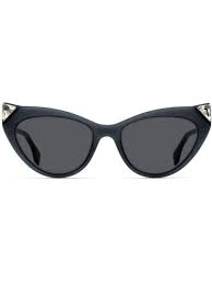 Fendi 52mm Flat Front Cat Eye Sunglasses In Black Modesens
