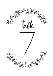 Rustic Wreath Table Number Wedding Table Numbers Printable Free Wedding Table Numbers Printable Table Numbers