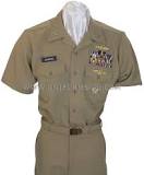 U.S. NAVY MALE OFFICER SERVICE KHAKI UNIFORM