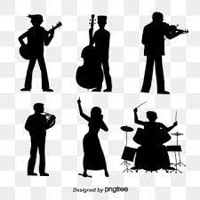 Musicians Silhouette Vector Material Downloadconductor Violin Cello Electric Guitar Png Transparent Clipart Image And Psd File For Free Download Silhouette Vector Music Sketch Silhouette