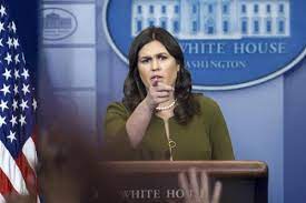 watch live sarah sanders gives white house press briefing white house news white house pressing