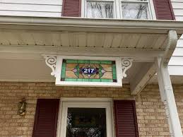 I love stained glass and found this piece in an antique mall. It's my house  number!! Installed it