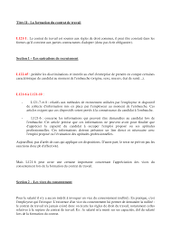 Il peut contenir différentes clauses précisant le poste, les heures de travail, le montant. Resume Sur La Formation Du Contrat De Travail Docsity
