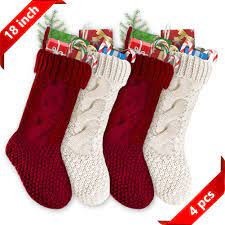 Sequined cushions in indigo blue gold. Christmas Stockings Christmas 4 Pack 18 Inches Large Size Cable Knit Stocking Christmas Stockings White Christmas Stockings Red Christmas Stockings Decorations For Family Holiday Season Decor Buy Online In Qatar At