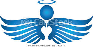 The advantage of transparent image is that it can be used efficiently. Blue Angel Praying Logo Vector Canstock
