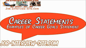 It can be as simple as stating your desired job title, or it can show where you have been and where you hope to go in your career. Career Objective Statement Examples Youtube