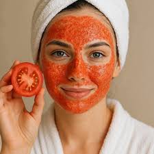 🍅✨ Get Facial-Like Glow at Home with Tomato! Why spend hours in salons  when your kitchen has the perfect beauty secret? Yes, we're talking about  the humble tomato! This magical ingredient is