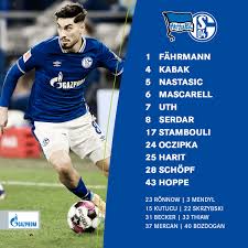 Na mensch, da macht sich aber jemand fit! Starting 11 Vs Hertha Bsc Berlin Schalke04