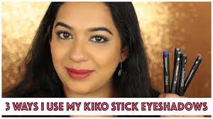 Wait about 30 seconds to allow the glue to become tacky before dabbing on the glitter. Kiko Long Lasting Stick Eyeshadow Tutorial 3 Ways To Use Them Youtube