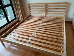 Skorva midbeam is included in the price but packaged separately. Ikea Tarva Bed Frame King 180 200 Furniture Beds Mattresses On Carousell