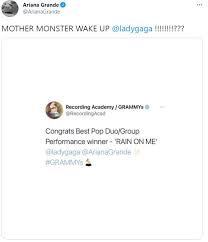 Ariana grande — shut up (positions 2021). Grammy Awards 2021 Lady Gaga Ariana Grande Win For Rain On Me