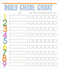 Daily Behavior Chart Template Unique Chore Charts Templates