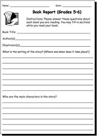 Image Result For Book Report Summer Reading Form 6th Grade 6th Grade Writing 3rd Grade Books 3rd Grade Writing