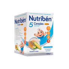 Nutriben 5 cereal with fiber 600 Grs