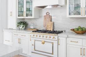 White French Stove With Gray Stone