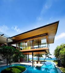 Magnifique Maison D Architecte Verte A Singapour Avec Belle Vue Sur L Ocean Maison De Vacances Architecture Villa De Reve