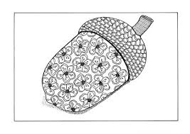 Acorn coloring pages fall leaves and page free printable within acorn coloring pages sheet 5962 for Fall Acorn Adult Coloring Page Favecrafts Com