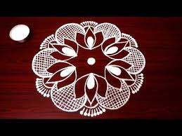 Simple Padi Kolam With 4 Dots How To Draw Padi Kolam Geethala Muggulu For Beginners 202 Youtube Rangoli Designs Rangoli Kolam Designs Kolam Designs