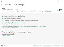 How To Configure Application Rights And The List Of Protected Resources In Kaspersky Security Cloud 20