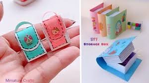 ‪DIY Cute Miniature Crafts Idea | Easy Storage Box | Front Page Design #diy  - YouTube‬‏