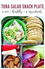 Easy Curried Tuna Salad Snack Plate 6 Ingredients Recipe Healthy Snacks Recipes Snacks Healthy Dinner Recipes Chicken