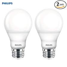Philips Led Dimmable A19 Soft White Light Bulb With Warm Glow Effect 800 Lumen 2700 2200 Kelvin 6 5 Watt 60 Watt Equivalent E26 Base Frosted