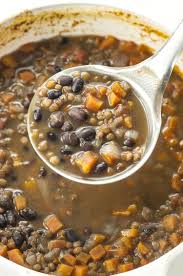 Quick Easy Black Bean And Lentil Soup Recipe Recipes Slow Cooker Pumpkin Soup Lentils