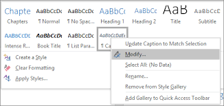 Add Format Or Delete Captions In Word Word