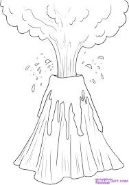 Free Printable Volcano Coloring Pages For Kids Volcano Drawing Volcano Projects Coloring Pages