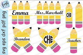 Download School Pencil Svg Bundle Pencil Monogram Svg Teacher Svg 533400 Svgs Design Bundles