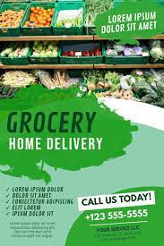 250 Grocery Customizable Design Templates Postermywall In 2021 Grocery Home Delivery Delivery Groceries Grocery Flyer