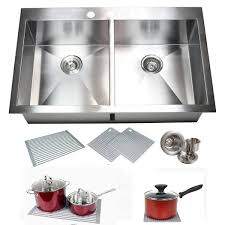 stainless steel double bowl