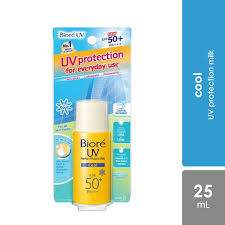 I use it on my face even though i think it's technically a body sunscreen? Biore Uv Perfect Protect Milk Cool Spf50 25ml Alpro Pharmacy