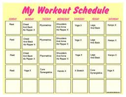 Printable P90x Workout Calendar