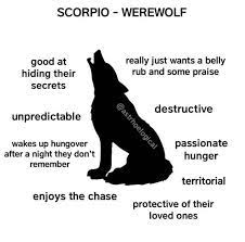 The scorpion is closely associated with a strong sexual drive. Scorpio As A Mythical Being In 2021 Scorpio Zodiac Facts Spirit Animal Tattoo Werewolf