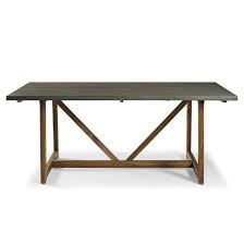 Thick, and will comfortably seat up to 8 adults. Walker Edison 72 Farmhouse Trestle Solid Wood Dining Table Grey Bbw72brswgy Best Buy