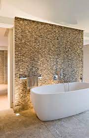 Freestanding tubs are simply bathtubs that are not attached to a wall. Love This Bathroom With Freestanding Tub And Tile Wall Behind It Beautiful Bathrooms Bathroom Design Dream Bathrooms